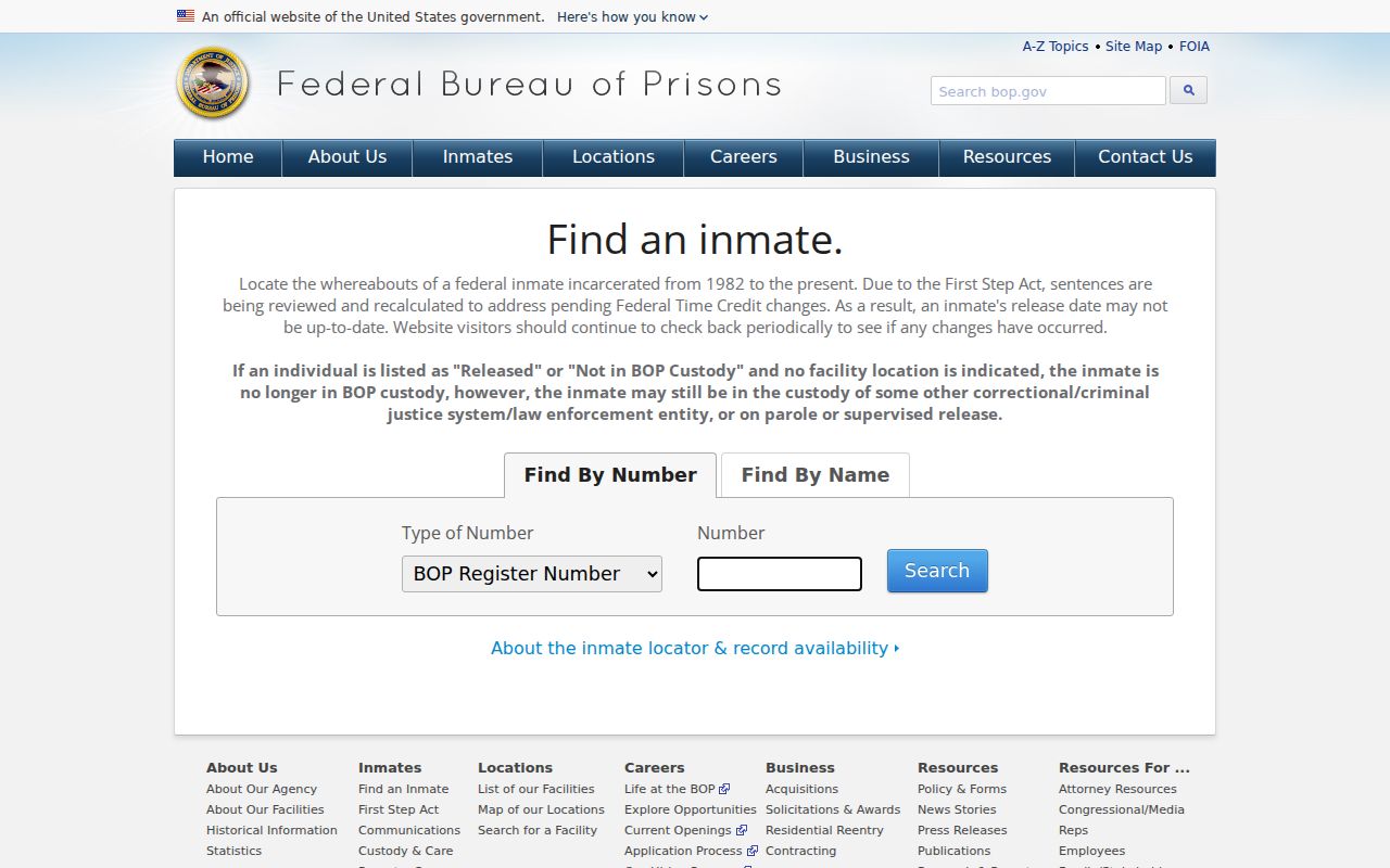 Warsaw criminal records and federal inmate locator
